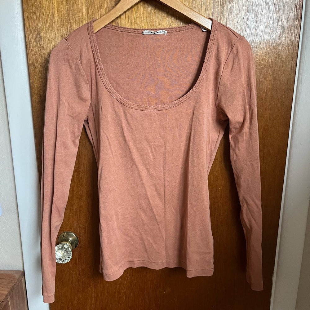 Down Romy Women's Long Sleeve Top - Tan